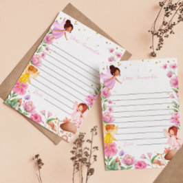 Agradecimento Cartão de Mensagem de Nota da Cápsula de Fada Mági