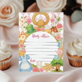 Agradecimento Cartão de Mensagem de Nota de Cápsula de Alice no 