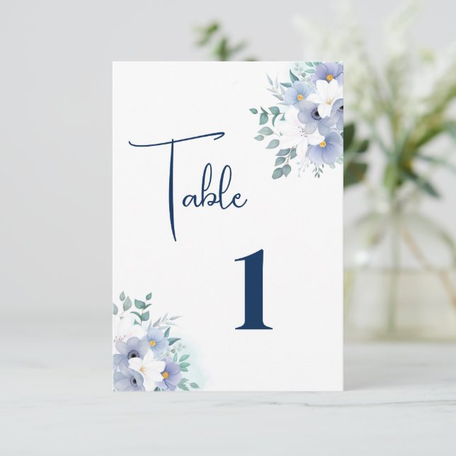Agradecimento Cartão de Mesa de Casamento (Em pé/Frente)