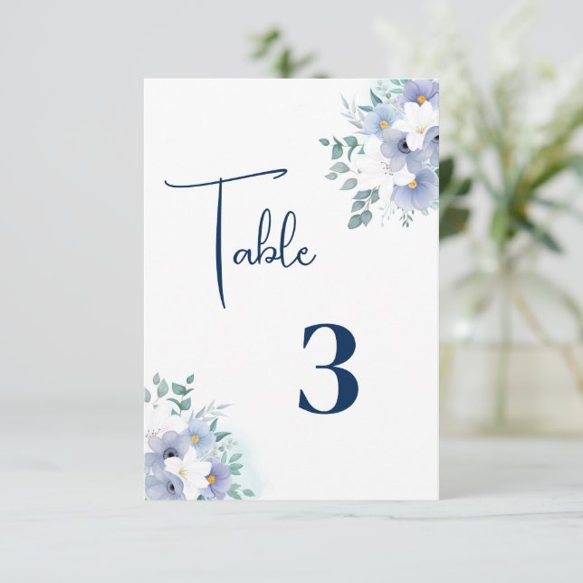 Agradecimento Cartão de Mesa de casamento (Em pé/Frente)