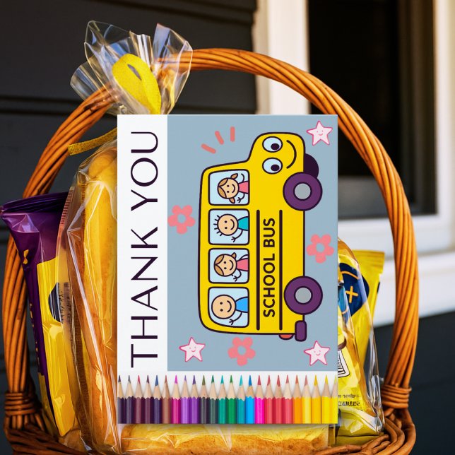 Agradecimento Cartão de Motorista de Ônibus Escolar por Nome da  (Criador carregado)