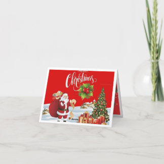 Agradecimento cartão de natal alegre