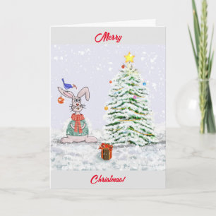 Agradecimento Cartão de Natal Bunny