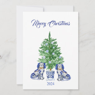 Agradecimento Cartão de Natal Chinoiserie Staffordshire
