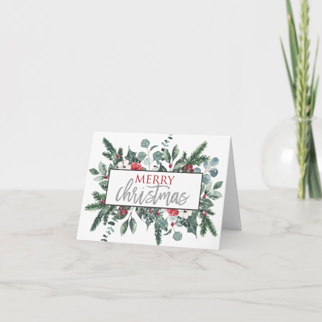 Agradecimento Cartão de Natal com Foto (Frente)