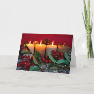 Agradecimento Cartão de Natal Com Quatro Velas
