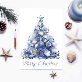 Agradecimento Cartão de Natal Costeiro Personalizável