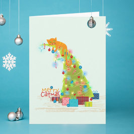 Agradecimento Cartão de Natal da Árvore Catmus
