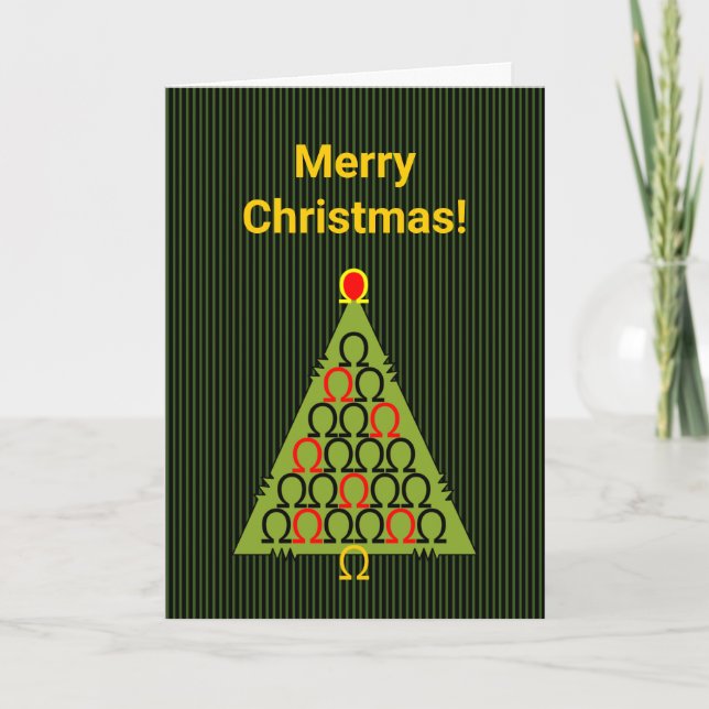Agradecimento Cartão de Natal da Árvore de Natal (Frente)