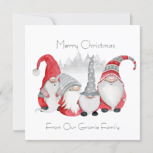 Agradecimento Cartão de Natal da Família Gnomie