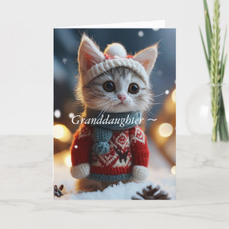 AGRADECIMENTO CARTÃO DE NATAL DA NETA GATINHA ACONCHEGANTE