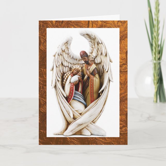 Agradecimento Cartão de Natal da Sagrada Família Afro-Americana (Frente)