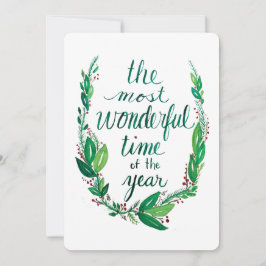 Agradecimento Cartão de Natal de Aquarela