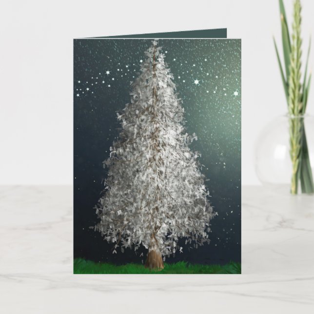 AGRADECIMENTO CARTÃO DE NATAL DE ÁRVORE DE PENAS (Frente)