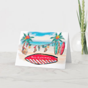 Agradecimento Cartão de Natal de Conselho Havaiano