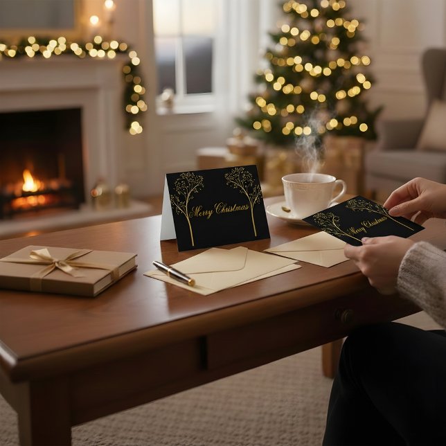 Agradecimento Cartão de Natal de Cor Personalizada (Criador carregado)