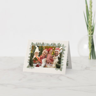 Agradecimento Cartão de Natal de Família Personalizada 1