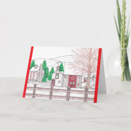 Agradecimento Cartão de Natal de Fazenda de Férias