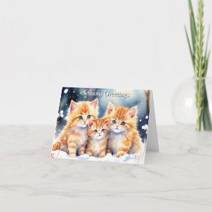 Agradecimento Cartão de Natal de Gatinho Fofinho