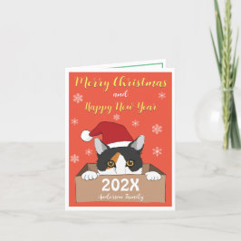 Agradecimento Cartão de Natal de Gatinho pequeno