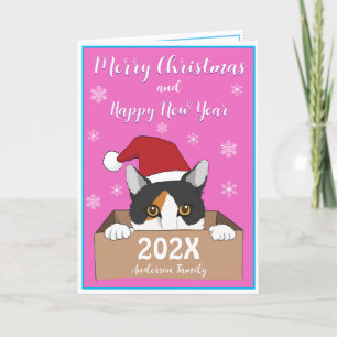 Agradecimento Cartão de Natal de Gatinho pequeno