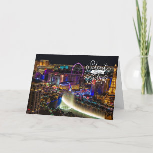 Agradecimento Cartão de Natal de Las Vegas para a noite silencio