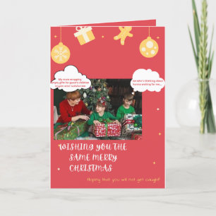 Agradecimento Cartão de Natal de Merry dobrado