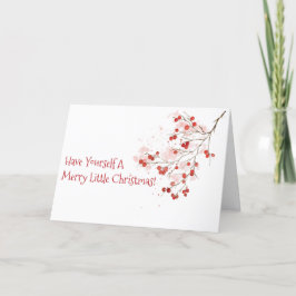 Agradecimento Cartão de Natal de Natal de Berry de inverno