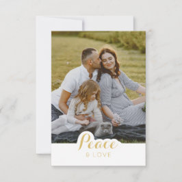 Agradecimento Cartão de Natal de Paz e Amor