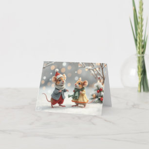 Agradecimento Cartão de Natal de Ratos Fofos