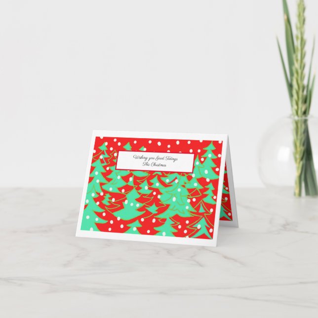 Agradecimento Cartão de Natal Decorativo (Frente)