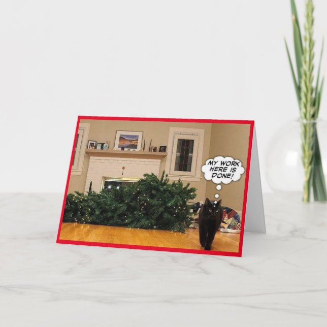 Agradecimento Cartão de Natal divertido e doce (Frente)