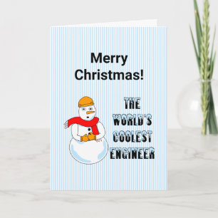 Agradecimento Cartão de Natal do Boneco de Neve do Engenheiro Ma