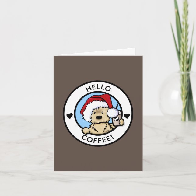 Agradecimento Cartão de Natal do Café Terrier Cairn (Frente)