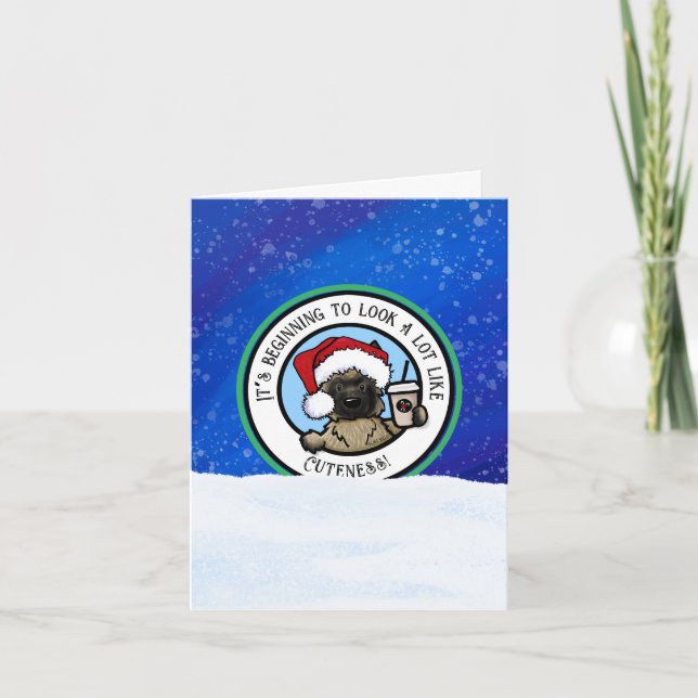 Agradecimento Cartão de Natal do Café Terrier Cairn (Frente)