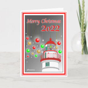 Agradecimento Cartão de Natal do Farol da Cabeça de Marblehead