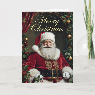 Agradecimento Cartão de Natal do Papai Noel Feliz