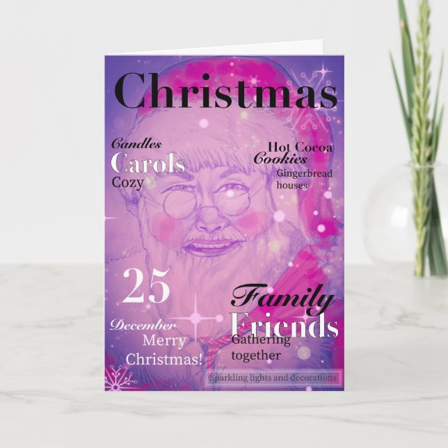 Agradecimento Cartão de Natal dobrado (Frente)