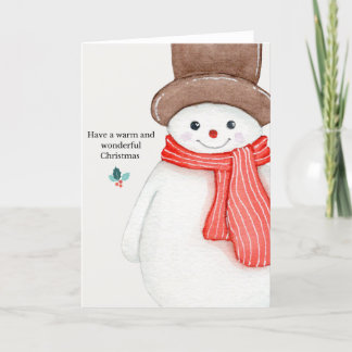 Agradecimento Cartão de Natal dobrado