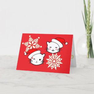 Agradecimento Cartão de Natal Emoji Cats