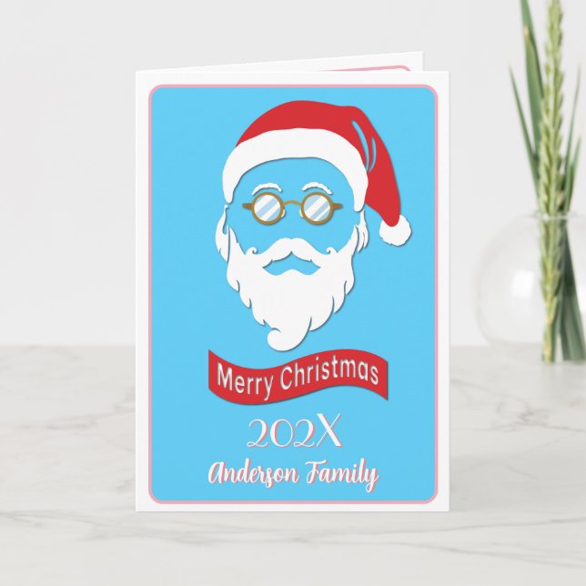 Agradecimento Cartão de Natal estilo Hipster papais noeis (Frente)