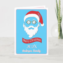 Cartão de Natal estilo Hipster papais noeis