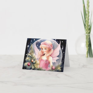 Agradecimento Cartão de Natal Fácil, Rosa