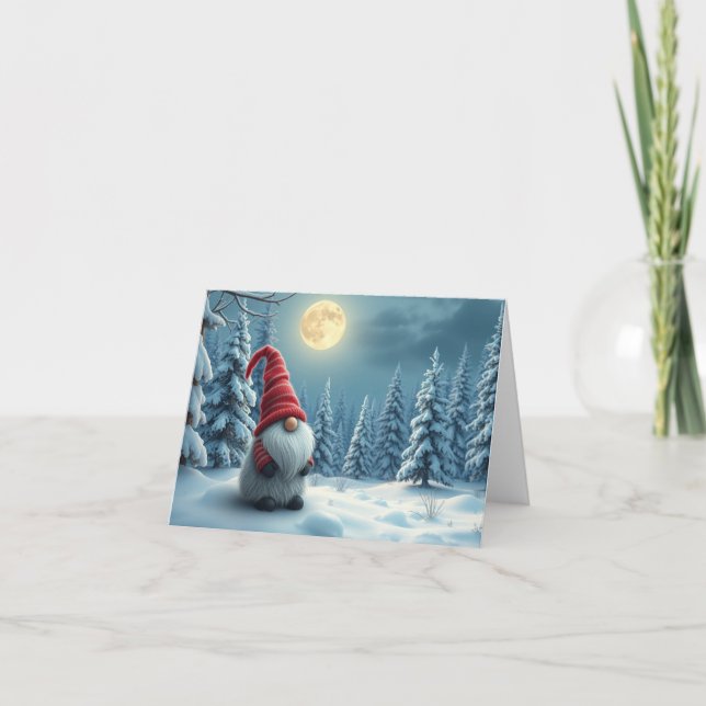 Agradecimento Cartão de Natal Gnomo (Frente)