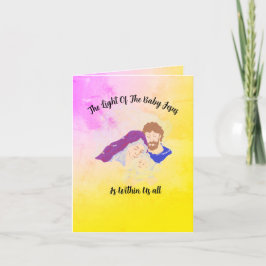 Agradecimento Cartão de Natal: Luz Do Bebê Jesus