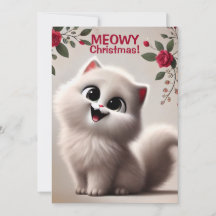 Cartão de Natal Meowy