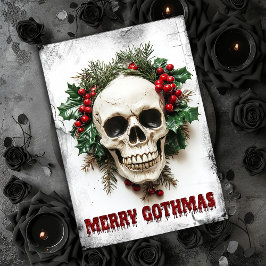 Agradecimento Cartão de Natal Merry Gothmas