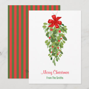 Agradecimento Cartão de Natal Mistletoe