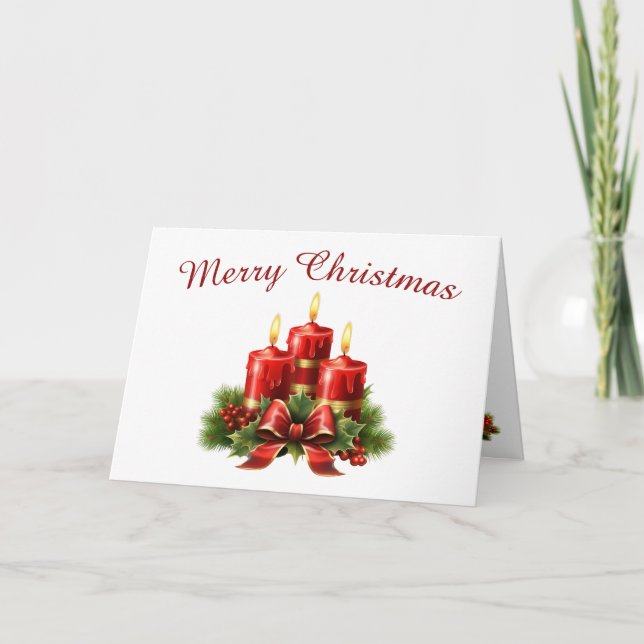Agradecimento Cartão de Natal para Velas Tradicionais (Frente)