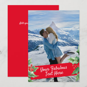 Agradecimento Cartão de Natal personalizado com foto e texto